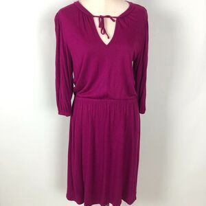Gap Magenta Sheath Keyhole Dress